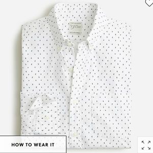 J Crew Slim Untucked Secret Wash cotton poplin shirt